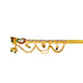 Krishna Flute - 16 x 0.25 Inches | Peacock Design Flute/ Gold Polish Bansuri for Laddu Gopal Ji - Deity Accessories