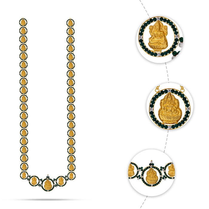 Stone Lakshmi Long chain - 48 Inches | Stone Long Haram / Artificial Jewelry For Goddess - Neck & Body Accessories