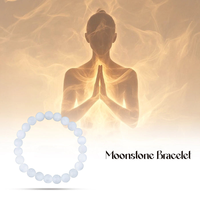Moonstone Bracelet - 3 inches | Crystal Bracelet/ Stone Bracelet for Men & Women /Semi Precious Stone - Bracelet