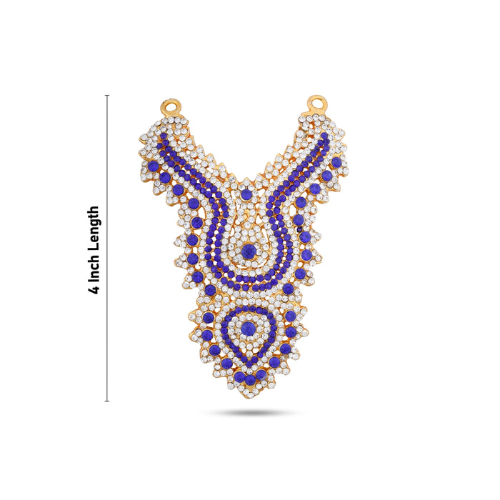 Stone Necklace - 4 Inches | Stone Jewellery for Deity Decor - Neck & Body Accessories