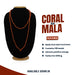 Coral Mala - 31 Inches | Moonga Mala/ Munga Mala/ Glass Beads Mala for Men & Women - Mala & Pendant