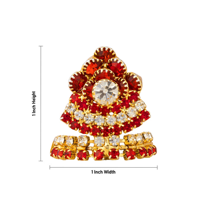 Mukut - 1 x 1 Inches | Stone kireedam / Crown/ Kiritam For Deity Decor