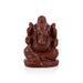 Ganesh Murti - 2.75 x 1.5 Inches | Red Sunstone Ganpati Murti / Sitting Vinayaka Statue for Pooja - Sphatik & Semi Precious Stone Murties