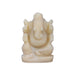 Ivory Ganesh Idol - 2.5 x 1.5 Inches | Ivory Vinayaka Statue / Ganpati Idol for Home & Pooja - Sphatik & Semi Precious Stone Murties