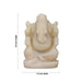 Ivory Ganesh Idol - 2.5 x 1.5 Inches | Ivory Vinayaka Statue / Ganpati Idol for Home & Pooja - Sphatik & Semi Precious Stone Murties