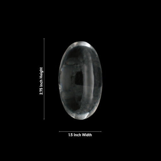 Spatik Banalingam - 2.75 x 1.5 Inches | Spatika Banalinga / Banalingam Shivling for Pooja - Sphatik & Semi Precious Stone Murties