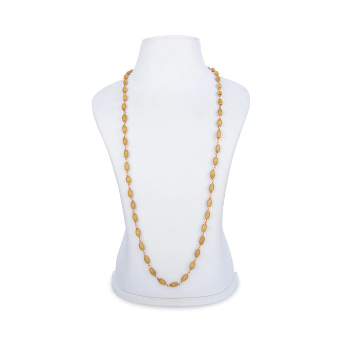 Tulasi Mala With Copper Knot - 19 Inches | 8 mm/ 54 Beads Tulsi Kanthi Mala/ Thulasi Malai for Meditation - Tulsi Mala, Pendant, Bracelet