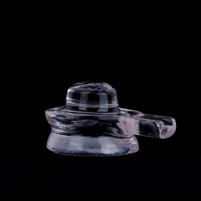 Sphatik Shivlinga - 1.75 x 1.5 Inches | Spatika Shivalinga / Sphatik Shivalinga for Pooja - Sphatik & Semi Precious Stone Murties