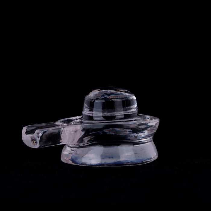 Sphatik Shivlinga - 1.75 x 1.5 Inches | Spatika Shivalinga / Sphatik Shivalinga for Pooja - Sphatik & Semi Precious Stone Murties