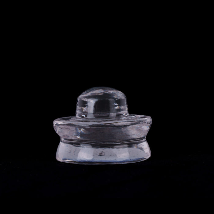 Sphatik Shivlinga - 1.75 x 1.5 Inches | Spatika Shivalinga / Sphatik Shivalinga for Pooja - Sphatik & Semi Precious Stone Murties