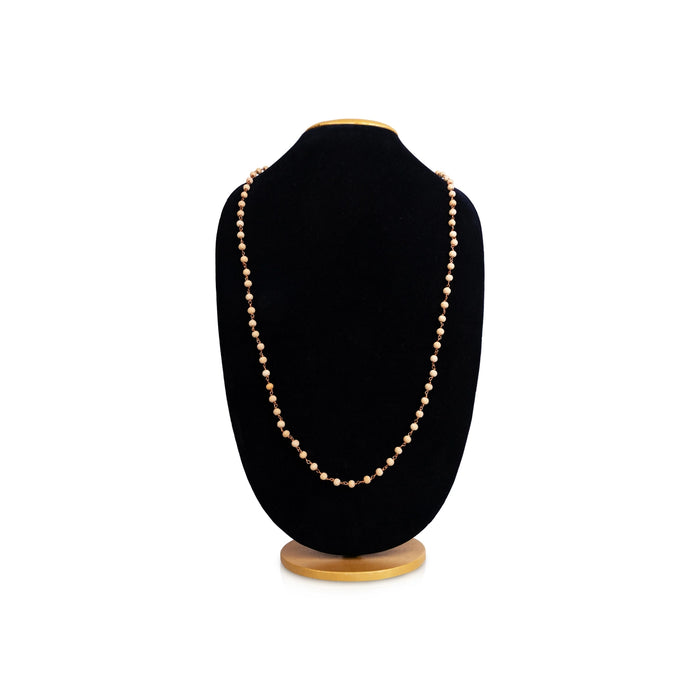 Tulasi Wooden Mala - 31 Inches | 7 mm/ 108 Beads/ Tulsi Kanthi Mala/ Thulsi Mala / Thulasi Malai For Japa