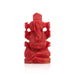 Coral Ganesh Murti - 1 X 0.75 Inch | Ganpati Murti/ Vinayaka Idol For Pooja Room And Car Dashboard - Sphatik & Semi Precious Stone Murties