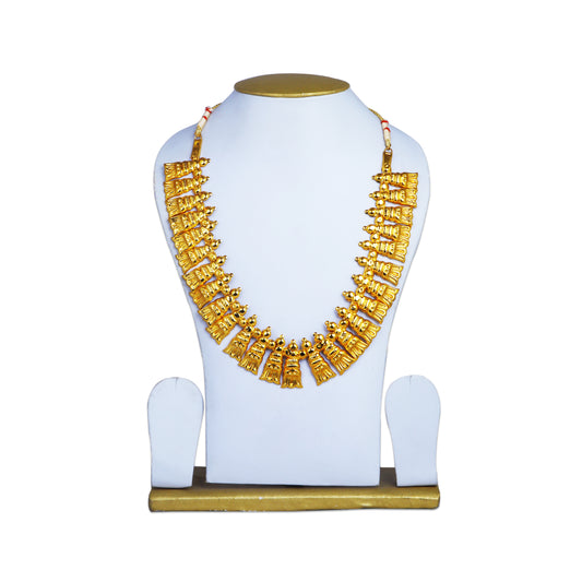 Haram - 7 Inches | Shenbaga Poo Haram/ Gold Polish Haram/ Jewellery for Deity Decor - Neck & Body Accessories