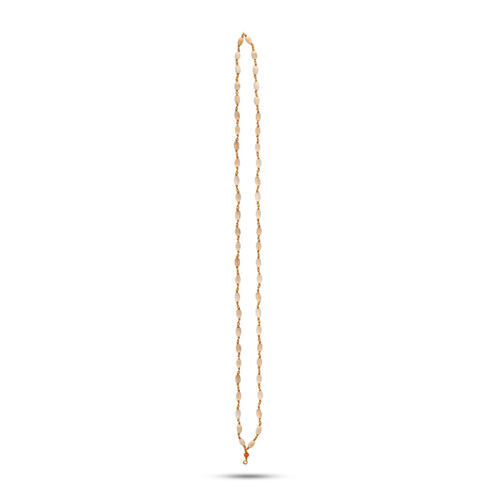 Tulasi Mala - 19 Inches | 7 mm/ 54 Beads/ Tulsi Kanthi Mala/ Tulasi Japa Mala/ Thulasi Malai for Meditation