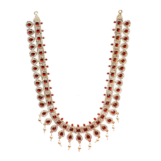Stone Haram - 12 Inches | Stone Jewellery/ Long Stone Necklace for Deity - Neck & Body Accessories