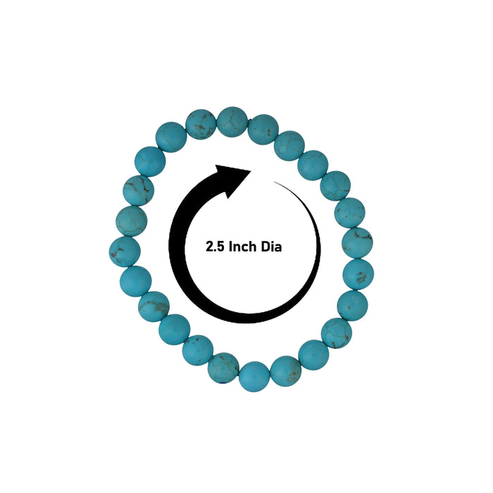 Firoza Turquoise Bracelet- 2.5 Inches | Howlite Turquoise Bracelet/ Turquoise Stone Bracelet For Positive Energy - Bracelet