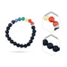 Lava 7 Chakra Bracelet - 2.5 Inches | 7 Chakra Lava Stone Bracelet/ 7 Chakra Lava Bracelet/ Hand Band/ 20 Gms - Bracelet