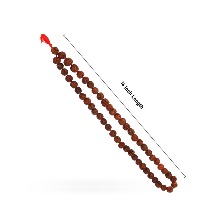 Ruthratcham Malai - 16 Inches | Rudra Mala/ 54 Beads Rudraksha Mala/ Kantha Mala for Men and Women