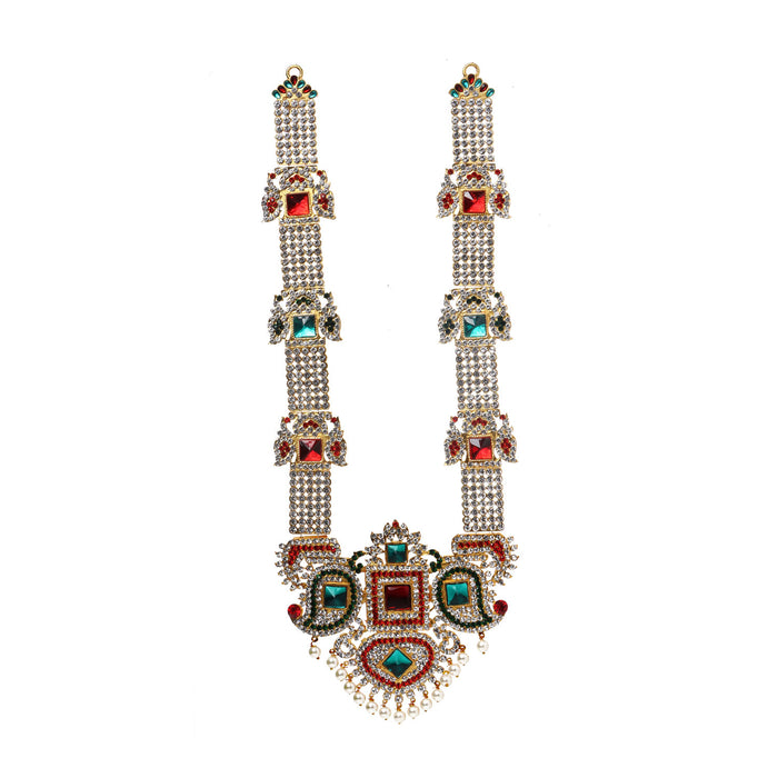 Stone Haram - 15 Inches | Multicolour Stone Jewellery/ Stone Jewelry for Deity