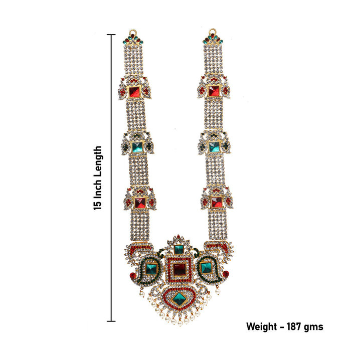Stone Haram - 15 Inches | Multicolour Stone Jewellery/ Stone Jewelry for Deity