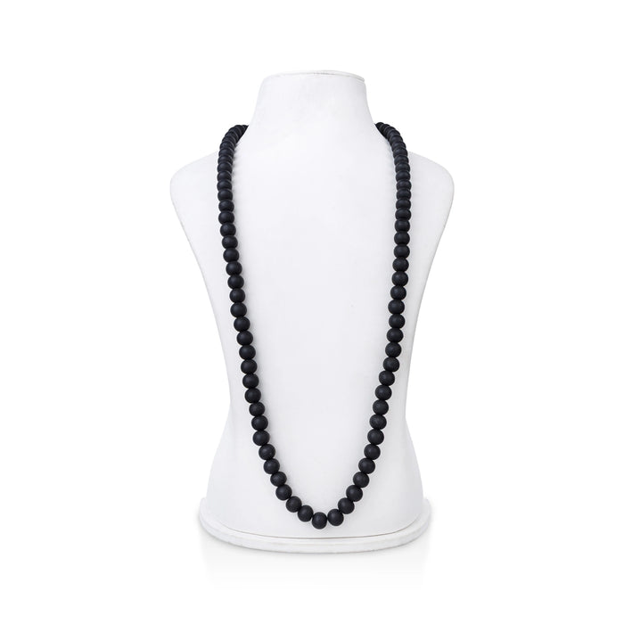 Karungali Mala With Thread Knot- 22 Inches | 108 Beads Black Ebony Mala/12mm/Ebony Wood Mala For Spiritual Wear - Karungali Mala, Pendant, Bracelet