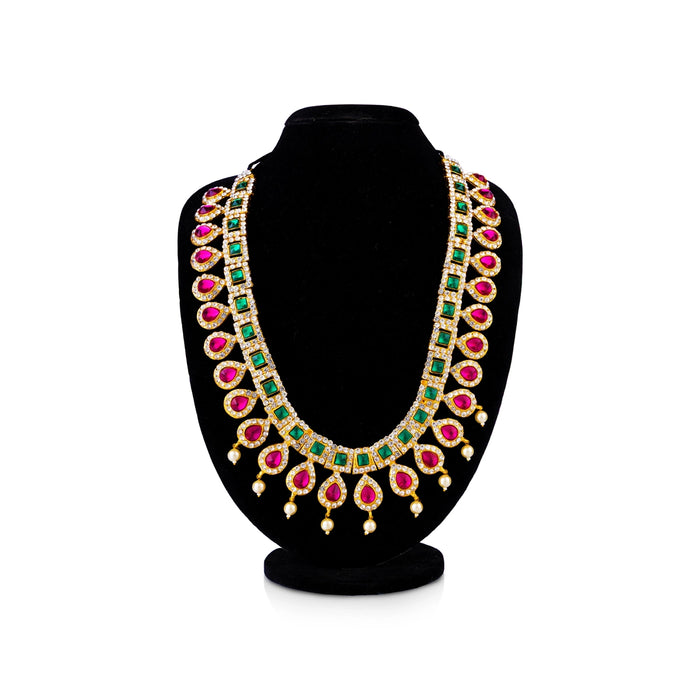 Stone Haram - 10 Inches | Stone Jewellery / Stone Necklace / Artificial Jewelry for Deity Decor