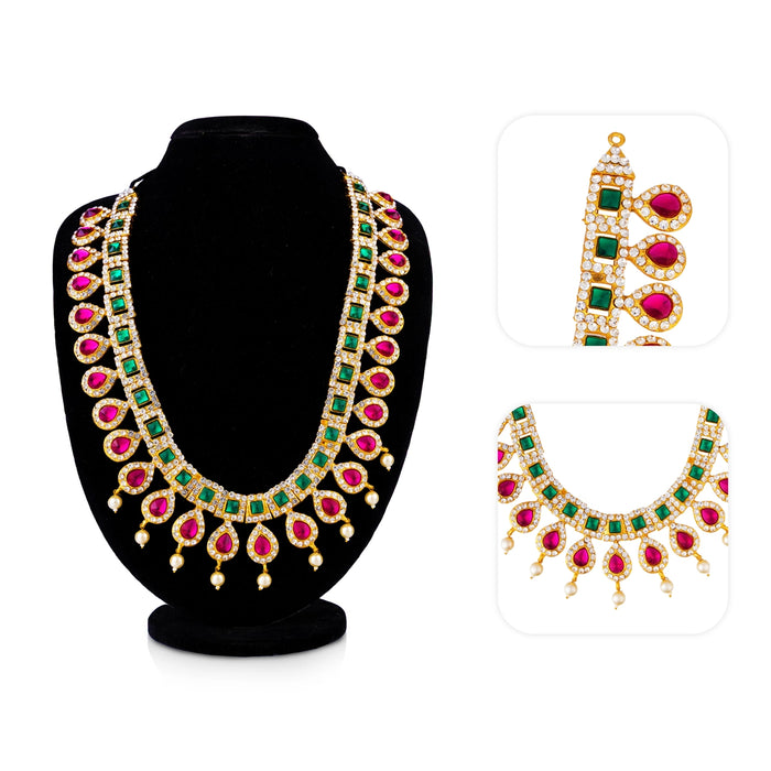 Stone Haram - 10 Inches | Stone Jewellery / Stone Necklace / Artificial Jewelry for Deity Decor