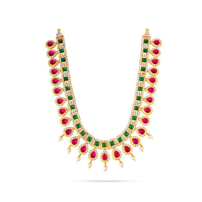 Stone Haram - 10 Inches | Stone Jewellery / Stone Necklace / Artificial Jewelry for Deity Decor