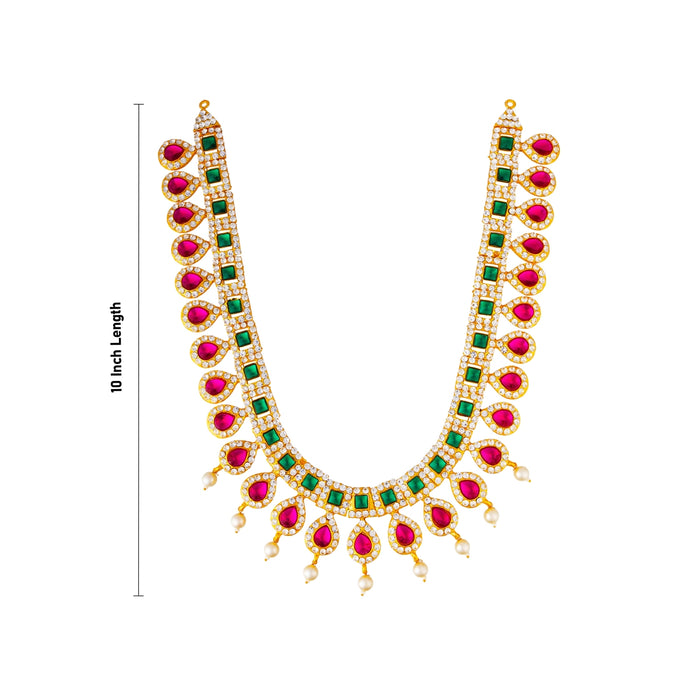 Stone Haram - 10 Inches | Stone Jewellery / Stone Necklace / Artificial Jewelry for Deity Decor