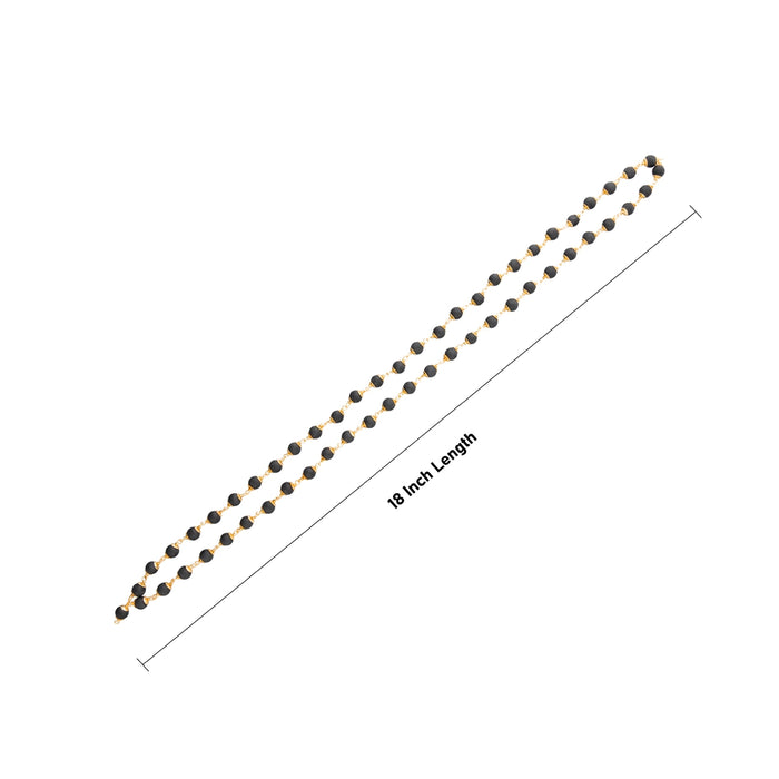 Salagrama Mala - 18 Inches | 54 Beads / Gold Cup / Japa Mala For Meditation - Mala & Pendant