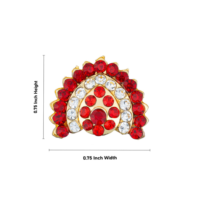 Stone Jewellery - 0.75 x 0.75 Inch | Artificial Jewelry for Deity Decor - Neck & Body Accessories