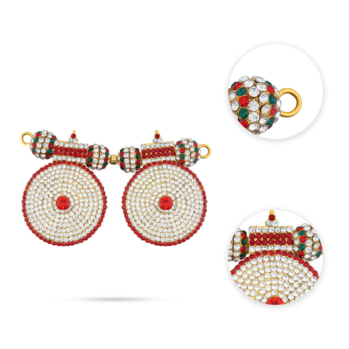 Mangal Sutra - 2.75 x 4 Inches | Multicolour Stone Mangala Sutra/ Thali Mangalsutra for Deity - Neck & Body Accessories