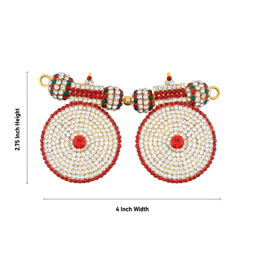 Mangal Sutra - 2.75 x 4 Inches | Multicolour Stone Mangala Sutra/ Thali Mangalsutra for Deity - Neck & Body Accessories