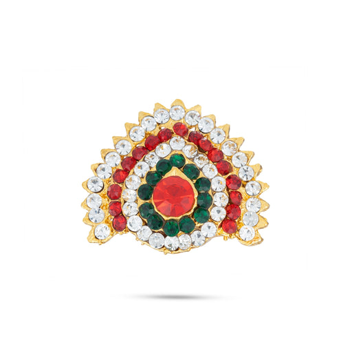 Stone Jewellery - 1 x 1.25 Inches | Deity Jewellery/ Multicolour Stone Jewelry for Deity Decor - Neck & Body Accessories