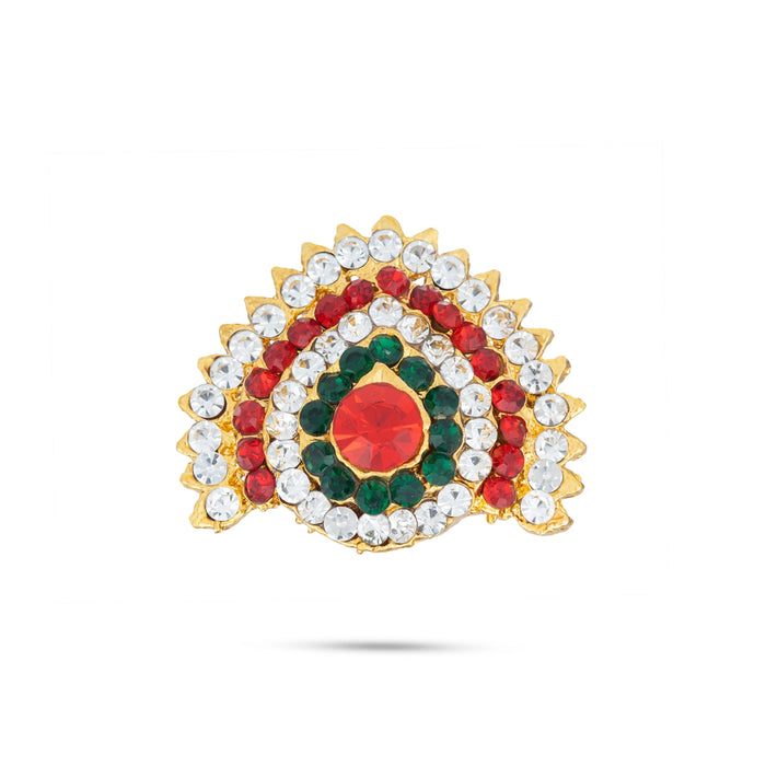 Stone Jewellery - 1 x 1.25 Inches | Deity Jewellery/ Multicolour Stone Jewelry for Deity Decor - Neck & Body Accessories
