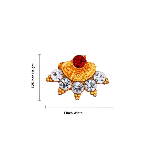 Stone Jewellery - 1.25 x 1 Inches | Deity Jewellery / Multicolour Stone Jewelry for Deity Decor - Deity Accessories