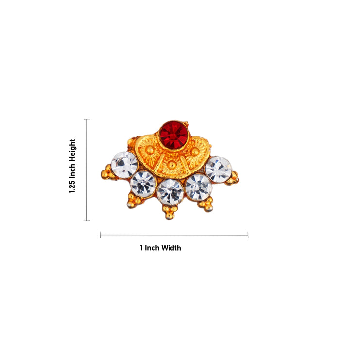 Stone Jewellery - 1.25 x 1 Inches | Deity Jewellery / Multicolour Stone Jewelry for Deity Decor - Deity Accessories