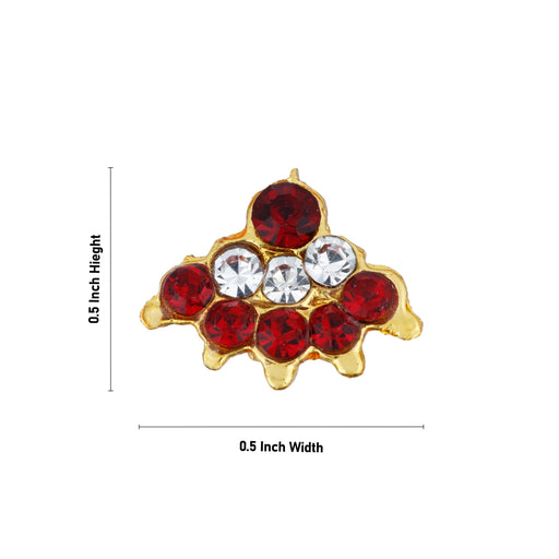 Stone Pottu - 0.5 x 0.5 Inch | Stone Bindi/ Small Stone Bindi for Deity - Head & Face Accessories