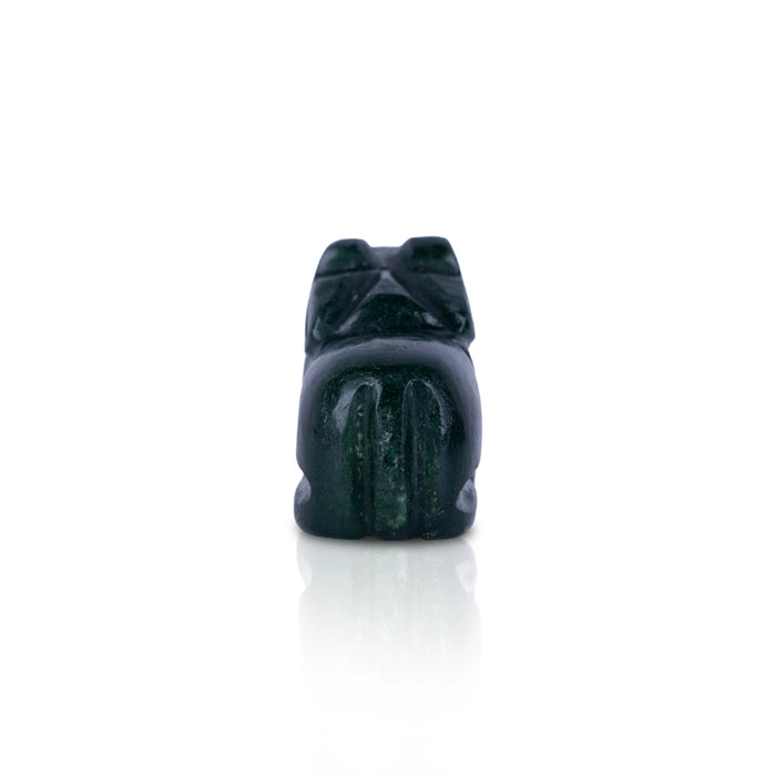 Zade Nandi Statue - 1 x 1.5 Inches | Nandi Murti/ Nandi Bhagwan/ Nandhi Statue for Pooja