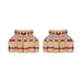 Stone Padham Set - 3 x 5 Inches | Multicoloured Stone Padam / Stone Leg for Deity Decor - Waist & Leg Accessories
