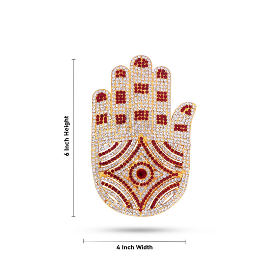 Stone Hastham Set - 6 x 4 Inches | Stone Hands/ God & Goddess Hand for Deity - Neck & Body Accessories