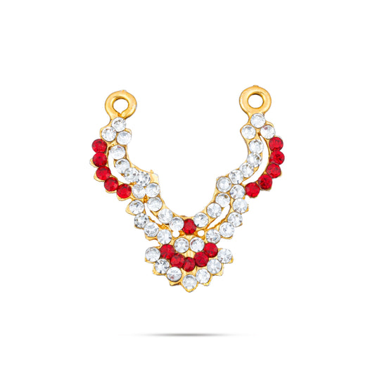 Stone Necklace - 1.75 x 1.25 Inches | Multicolour Stone Jewellery/ Artificial Jewelry for Deity - Neck & Body Accessories