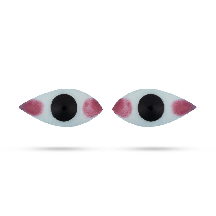 Eye Set - 0.5 x 2 Inches | Amman Kanmalar/ Kanmalar for Deity - Head & Face Accessories