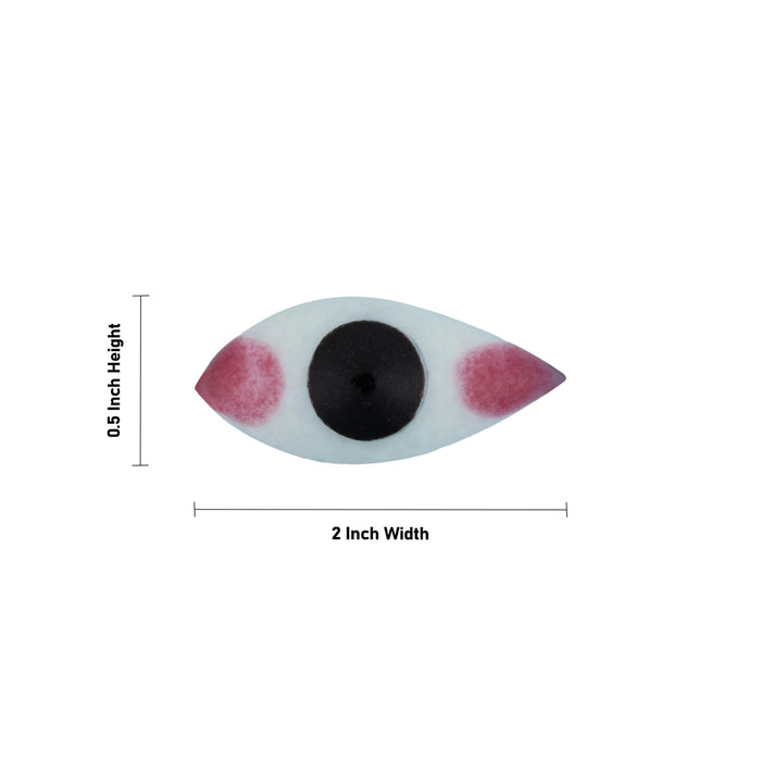 Eye Set - 0.5 x 2 Inches | Amman Kanmalar/ Kanmalar for Deity - Head & Face Accessories