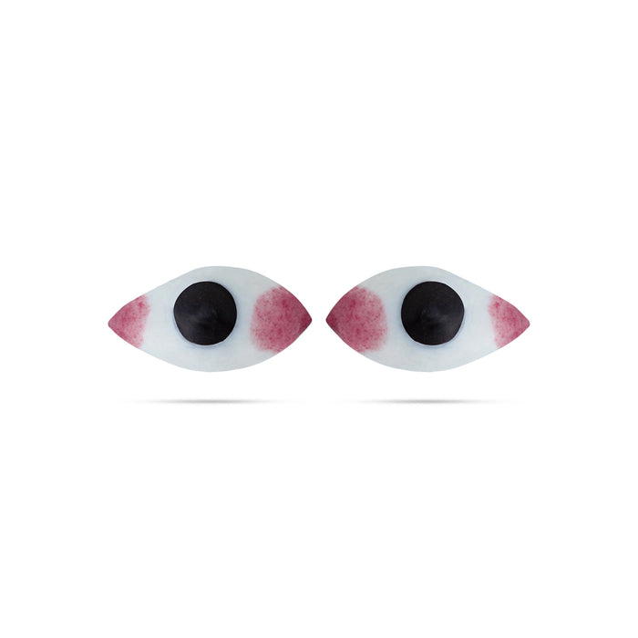 Kanmalar - 0.5 x 1 Inches | Eye Set / Amman Kanmalar for Deity - Head & Face Accessories