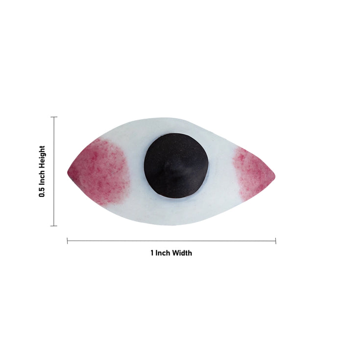 Kanmalar - 0.5 x 1 Inches | Eye Set / Amman Kanmalar for Deity - Head & Face Accessories