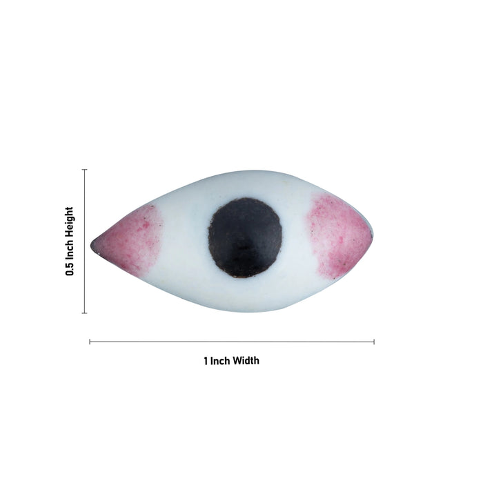 Amman Kanmalar - 0.5 x 1 Inches | Eye Set / Kanmalar for Deity - Head & Face Accessories