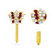 Artificial Lotus Pair - 2 x 1 Inches | 2 Pcs/ Stone Jewellery/ Artificial Jewelry for Deity Decor - Deity Accessories
