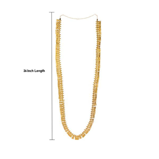 Haram - 26 Inches | Shenbaga Poo Haram/ Gold Polish Haram/ Jewellery for Deity Decor - Neck & Body Accessories