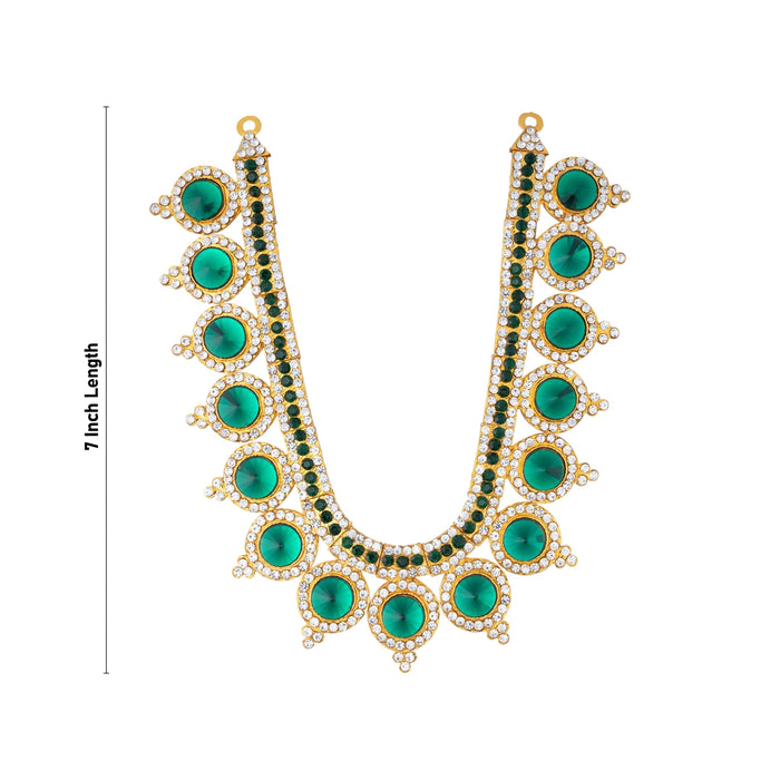 Stone Necklace & Stone Haram - 7 Inches | Multicolour Stone/ Stone Jewellery for Deity - Neck & Body Accessories